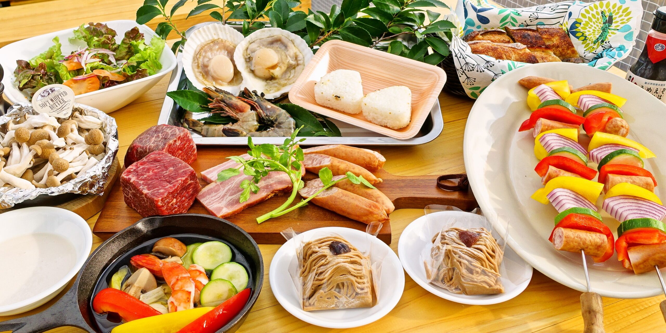 伊豆のグランピング・奏の森の夕食BBQ