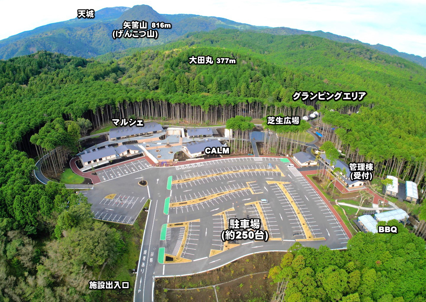 Kananomori Resort, a comprehensive facility that also offers glamping in Ito City.
