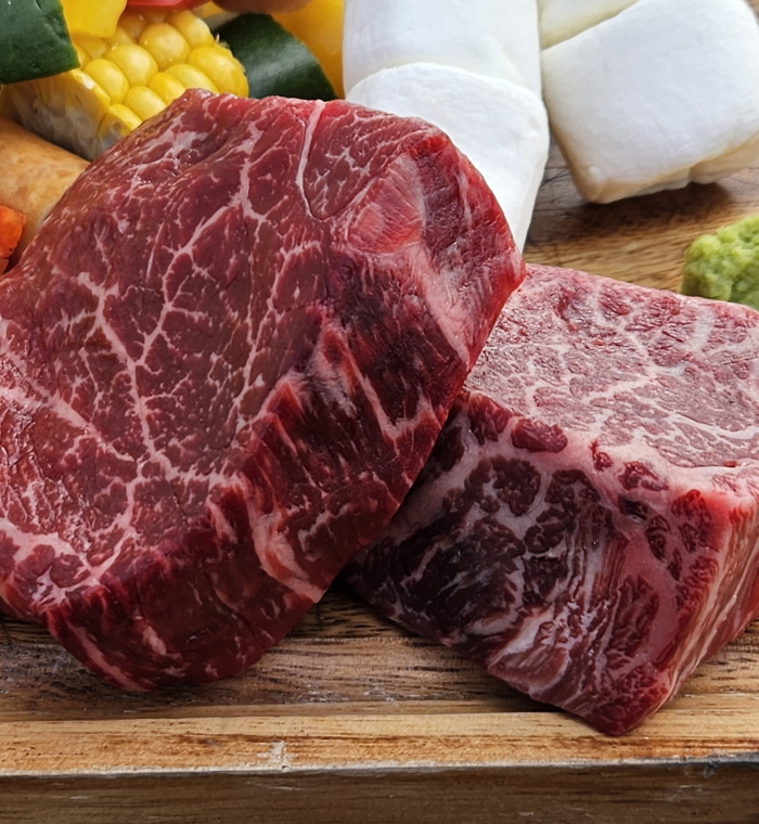 国産牛熟成ランプ肉という熟成肉のバーベキュー