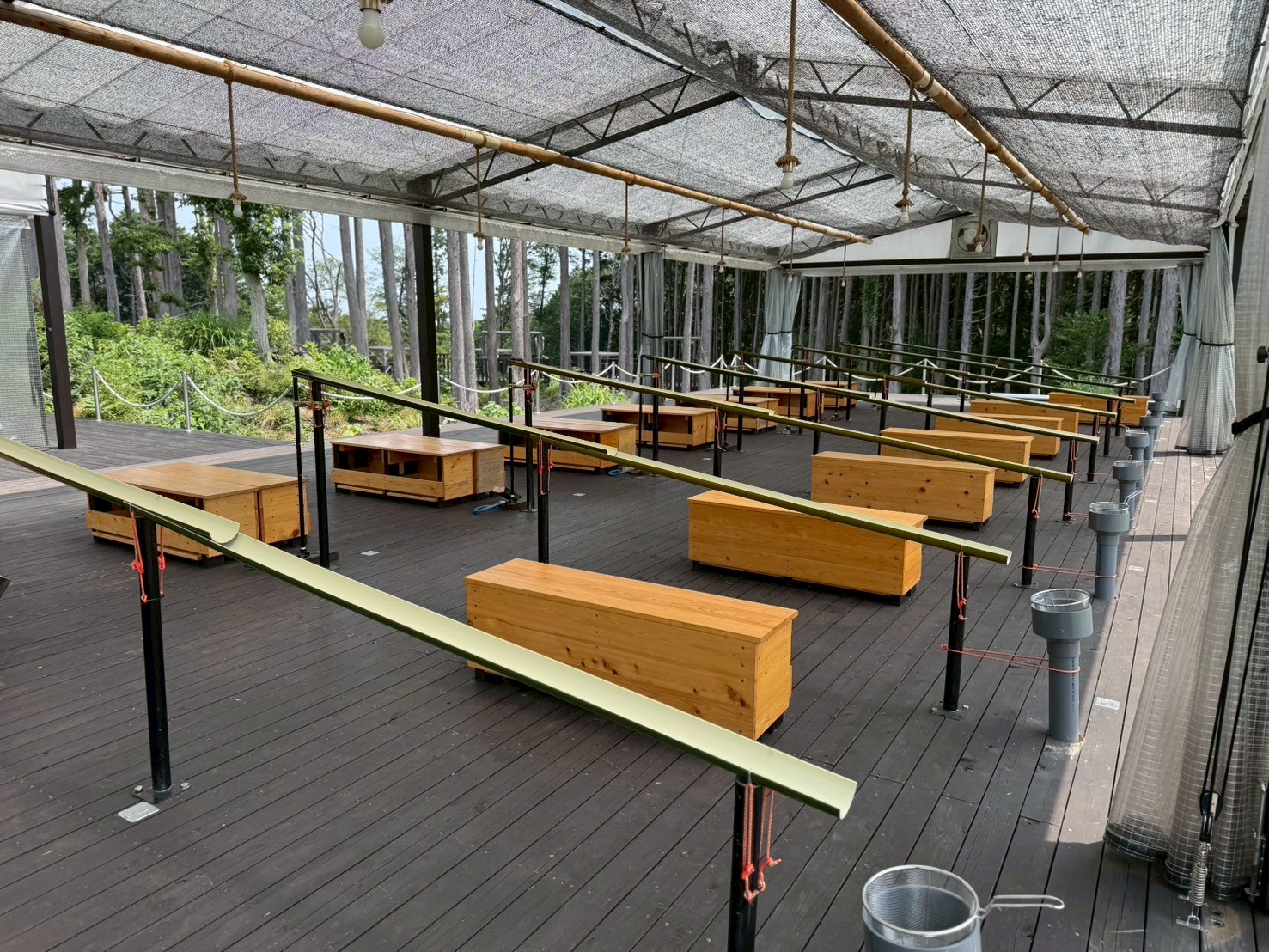 流しそうめん会場