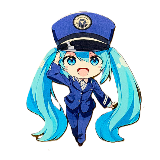 初音ミク伊豆急電車の制服バージョンアクリルキーホルダー